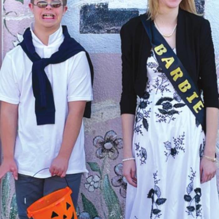 Monster Dash Costume Winners from left: Will Keilbach and Emma Kubala as Ken and Barbie.