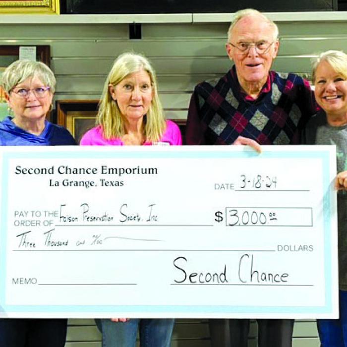 Second Chance Donates to Faison Society
