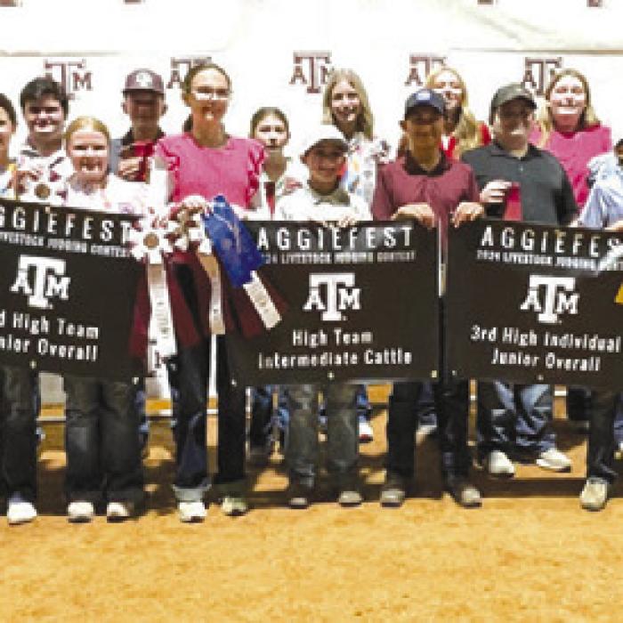 Pictured front from left: Coach Kaci Carrales, Joesph Carrales, Adalyn Carrales, Kinley Kutac, Alexis Berckenhoff, Kaisley Janecka, Tatum Fritsch, Crockett Guenther, Dylan Zweschper, Rilan Karisch, Tate Fritsch, Hudson Holub, and Emma Zweschper; back row: Coach JoJo Carrales, Addison Berckenhoff, Logan Poncik, Holden Holub, Laramie Laake, Hailey Janish, Peyton Gilchrest, Rheagan Karisch, Julia Melton, Hayleigh Pizzitola, Abigale McBride, and Abraham McBride.