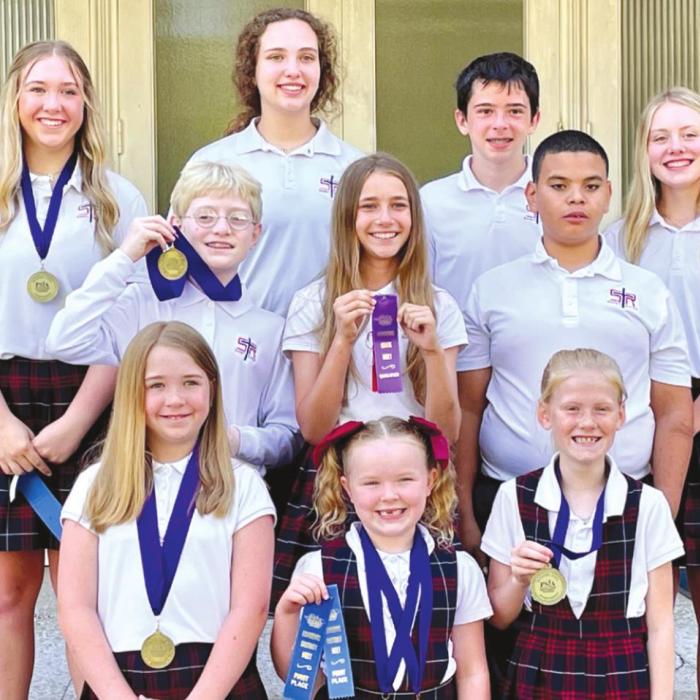 Pictured (front, from left) are Reagan Dusek, Abigale McBride, Briley Hartensteiner, (middle row) Allen Ballard, Jenna Guentert, Dakota Wick (back) Reagan Dusek, Grace Schramek, Denim Sommer, and Keeley Warnken.