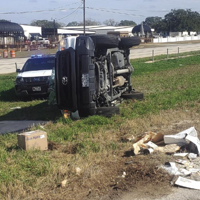 Austin Pursuit Ends When Vehicle Flips in Fayette Co.