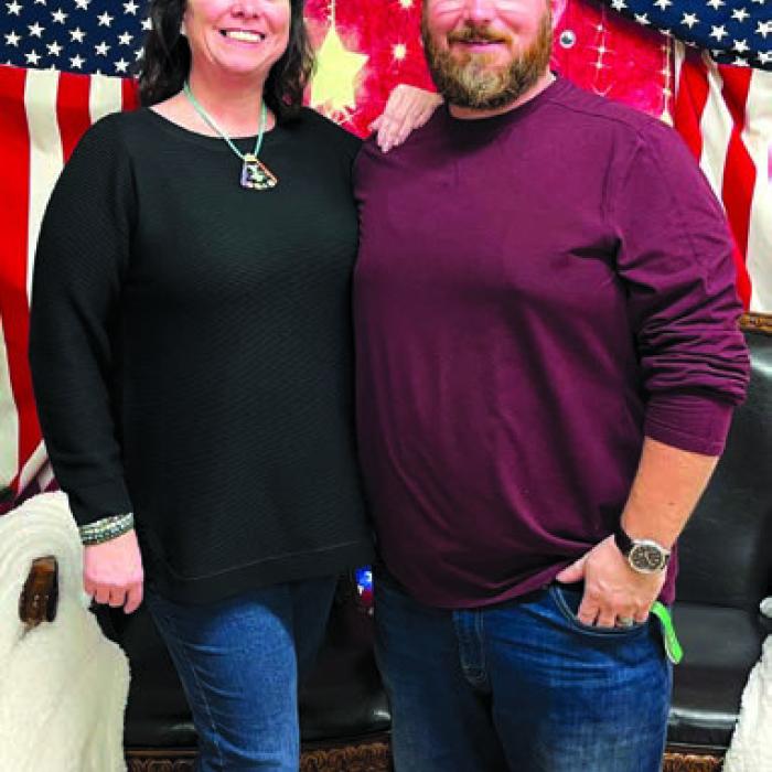 District 28 VFW Auxiliary President Lisa Gilmer and J.P. Flaningan were guests at the VFW Post 5254 and Auxiliary Christmas Party held Dec. 16.