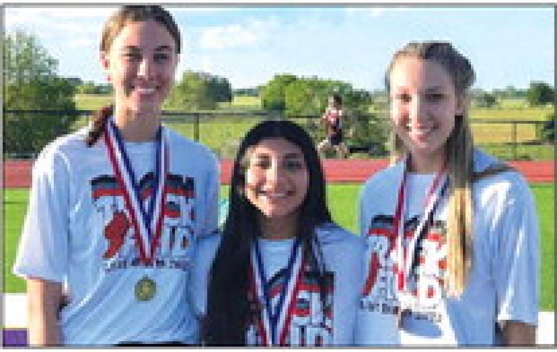 Meredith Magliolo, Ruby Rodriguez and Brooke Redding are headed to regional track for the Schulenburg Lady Horns.