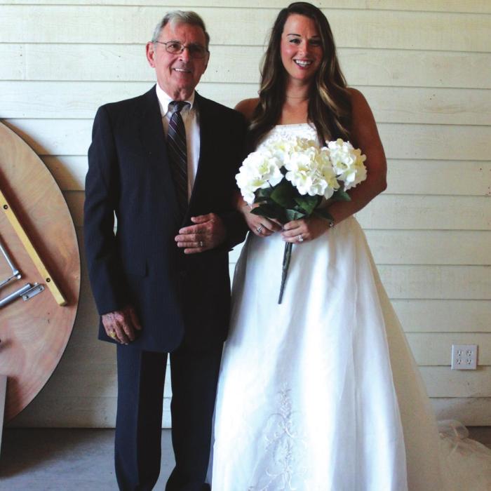 Nicole Woods and her grandfather Wayne Fruge