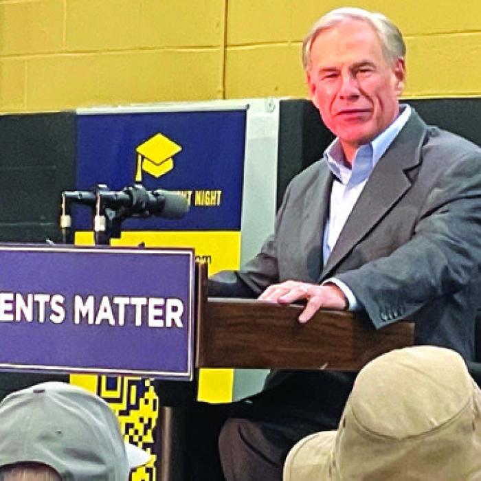 Abbott speaking at Tuesday’s event.