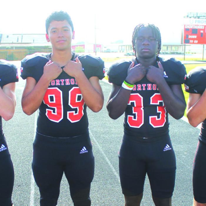 The Schulenburg varsity football team is young this season with just four seniors, but those seniors are ready to lead the Shorthorns to a bounce-back season after 2022’s winless campaign. This year’s seniors, left to right are: Jacob Vacek, Nicolas Lopez, Rodney Walton and Bryce Stoever.
