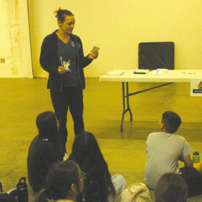 Kids got to make their own first aid-kits.