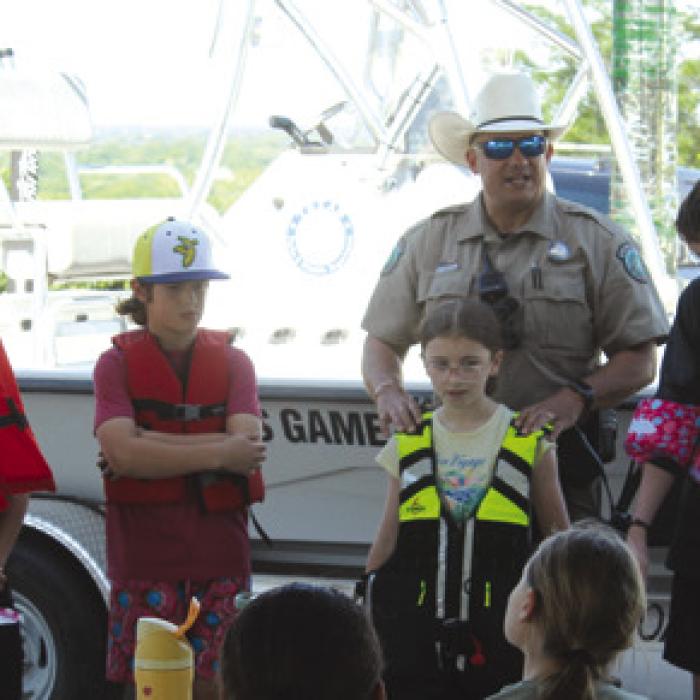 Game Warden Shaun Bayless talked life-jacket safety
