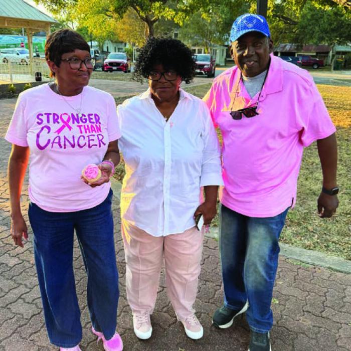 Pictured here are some of the attendees at the breast cancer awareness event at Fayette Public Library.