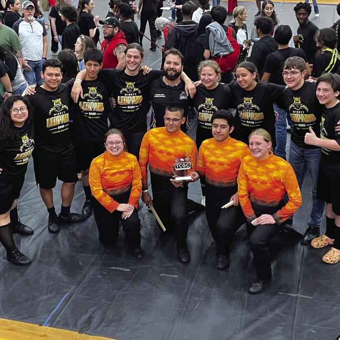 LHS Indoor Percussion unit gave a tremendous performance at their TCGC Competition at Pasadena Memorial HS in Pasadena and earned the highest overall score of the day, resulting in a Gold Trophy. They placed 1st out of the 9 units in their class.