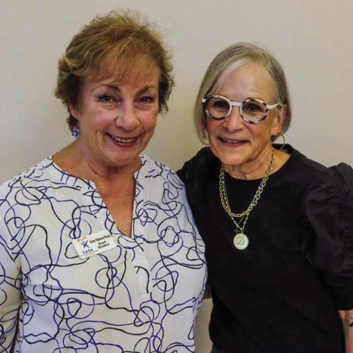 CASA of Bastrop, Fayette and Lee Counties received a $2,000 grant from the Texas Women’s League. Pictured are Karen Mahoney Woods of CASA (left) and Debbie Schovajsa of TWL (right).