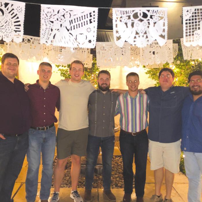 Pictured are the Sampuesana 7: (from left) Bryce Moerbe, Weston Wick, Chris Raborn, Laken Grimes, Kyle Hartmann, Jaston Davis and Carlos Guevara.