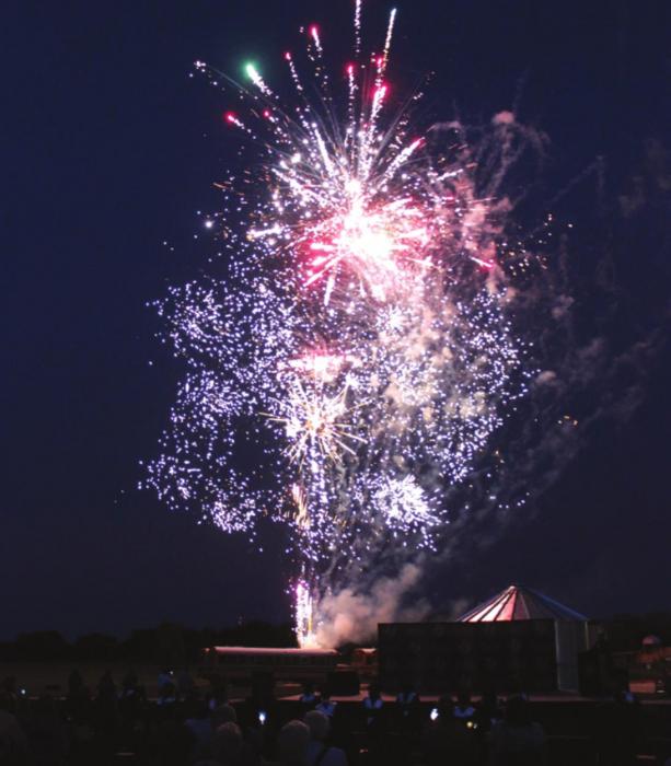 Fayetteville typically had their graduations inside, but having it outside this year allowed for an impressive fireworks display after the ceremony. Photo by Jeff Wick