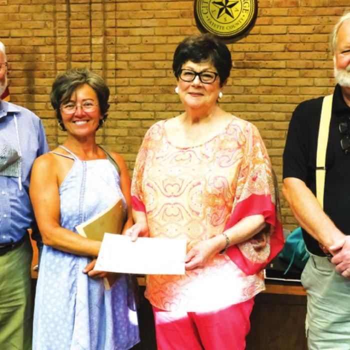 La Grange Mayor Janet Moerbe signed a proclamation recognizing Fayette County Disaster Recovery Team on their efforts to rebuild the lives affected by the Hurricane Harvey Flood in 2017.