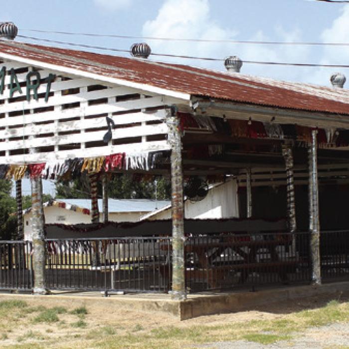 The Fayette County Fair Association is planning to build a new food court to replace the historic German-Czech Mart, above.