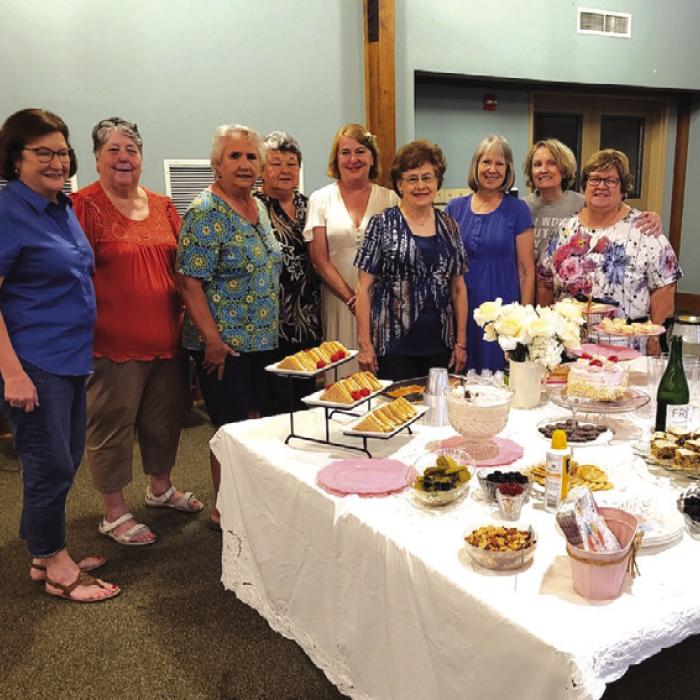 The Ladies Group at Holy Cross Lutheran in Warda enjoyed a wedding-themed party at their recent meeting. Julia Kappler even wore her recent wedding dress. A good time was had by all.