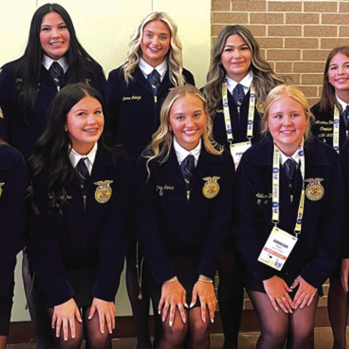 La Grange High School FFA officers at the state convention in Fort Worth earlier this year.
