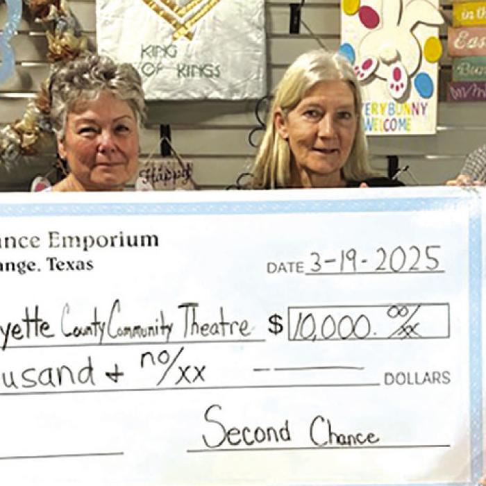Second Chance Donates $10,000 to Theatre