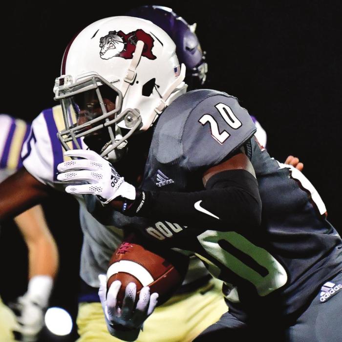 Keyshaun Green on the carry for Flatonia in the second half of Friday night’s contest with Mart. Photo by Stephanie Steinhauser