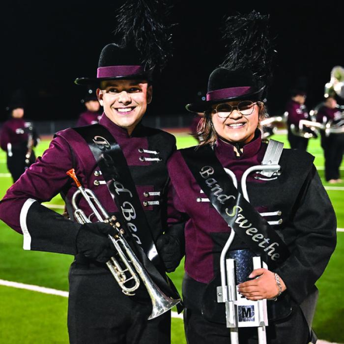 The Flatonia Bulldog Band named Senior Colt Marler as Band Beau and Senior Edna Soto as Band Sweetheart for 2023. Photo by Stephanie Steinhauser