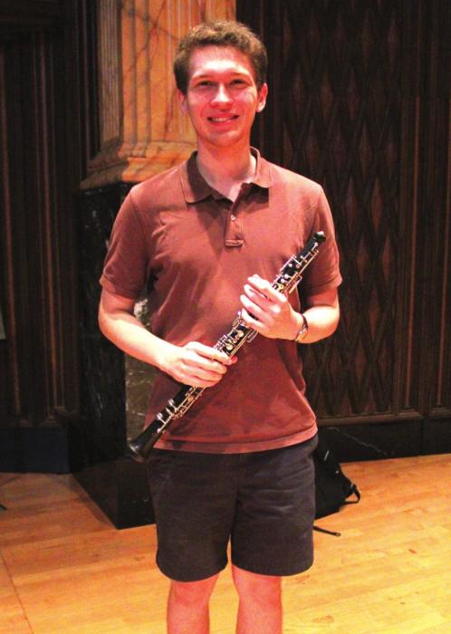 Peter Davies, an oboist at Round Top Festival Institute this summer. Photo by MaKenzie Givan