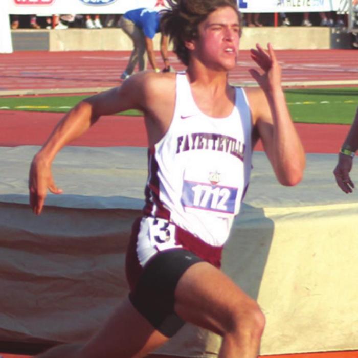 Fayetteville’s Keagan Supak ran in the 400 meters and as part of the Lions 4x400 relay. Photo by Brian Pierson