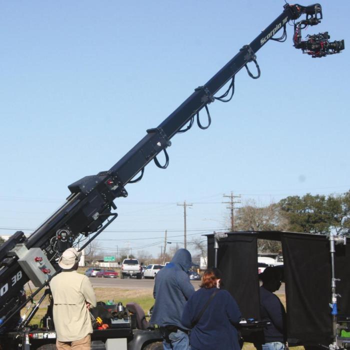 Film Crew Shoots in Front of Cottonwood Inn