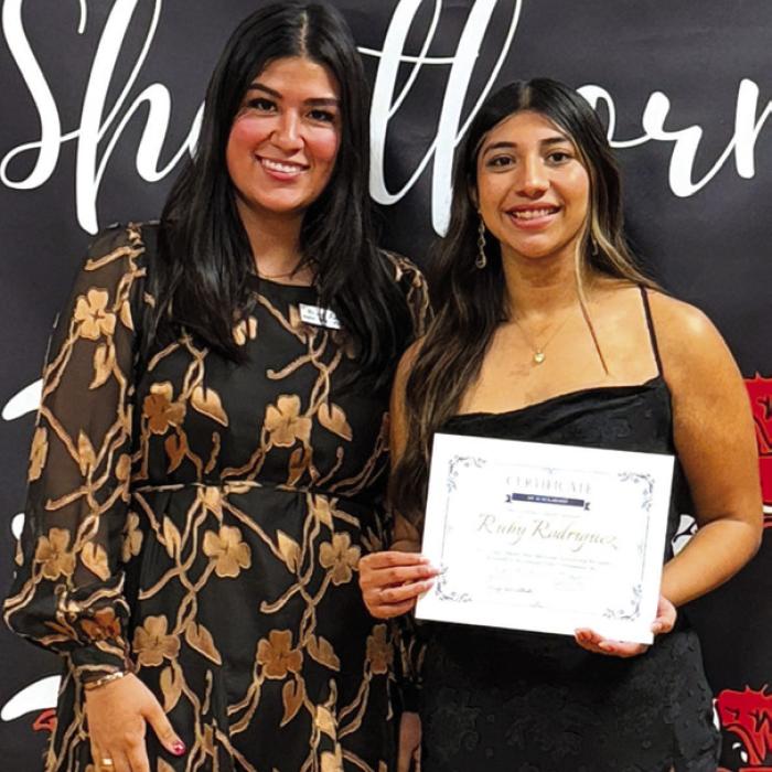 Pictured from left: Melanie Ramirez, SFF Program Director; Ruby Rodriguez.