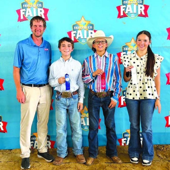Record book/Interview Winners, Intermediate, sponsor H-EB, Justin Dahse: Crockett Guenther, Tate Fritsch and Alexis Berkenhoff.