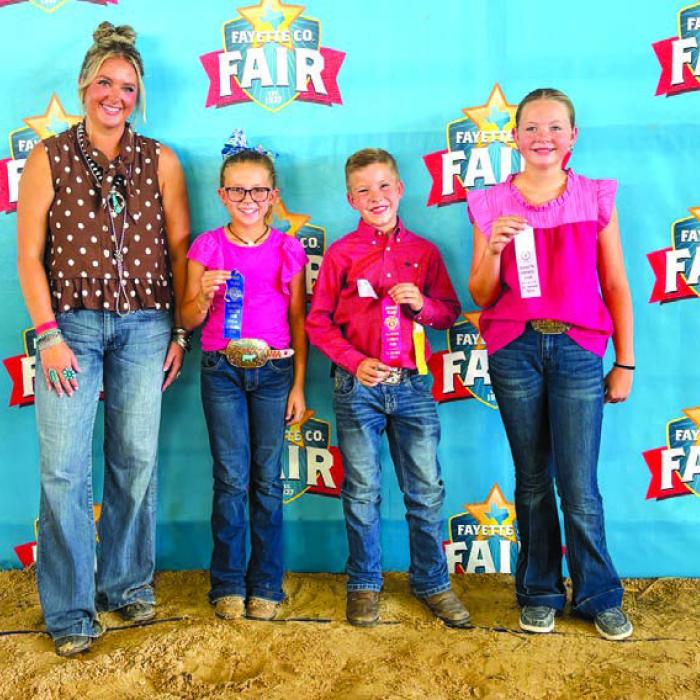 Salesmanship Winners, Junior, sponsor Round Top State Bank, Morgan Dornak representing: Blakely Mica, Kyler Jacob and Stella Mozisek.