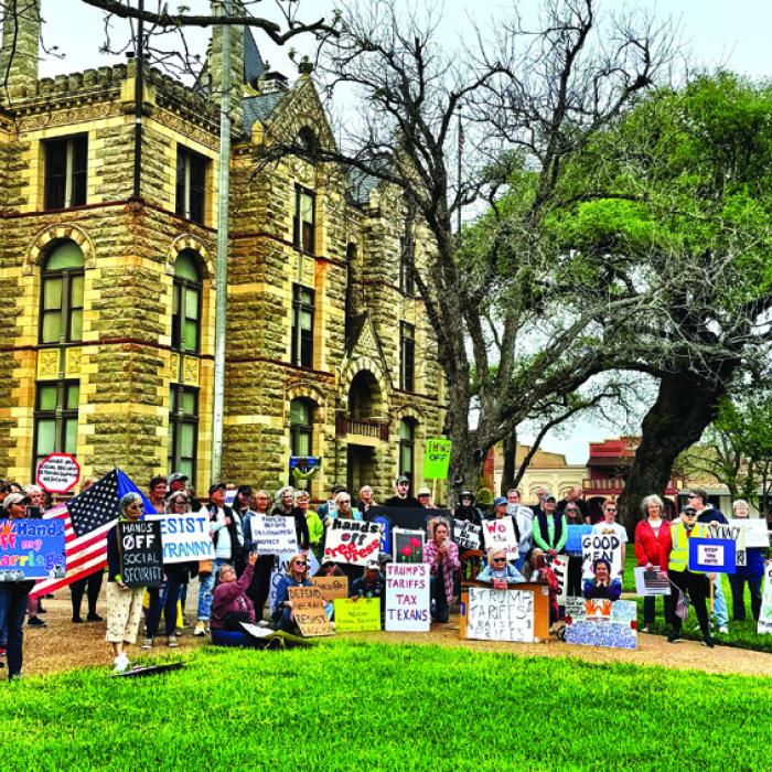 A large crowd showed up for Saturday’s rally in La Grange.