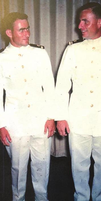The Koenig brothers, Rod (left) and Weldon (right), both served as US naval officers.