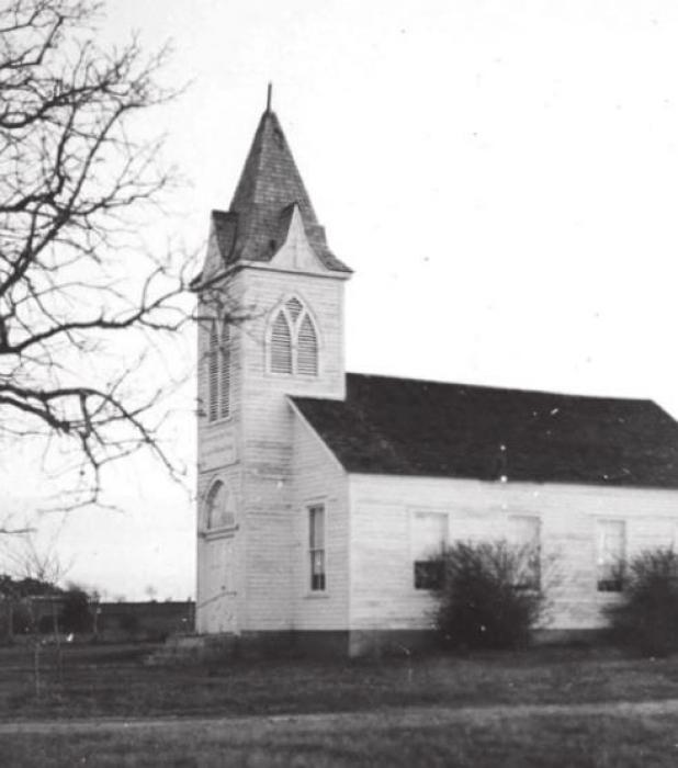 The Koenig family attended Trinity Lutheran Church at Black Jack Springs, where Mrs. Koenig played the organ for many years. The church was eventually demolished.