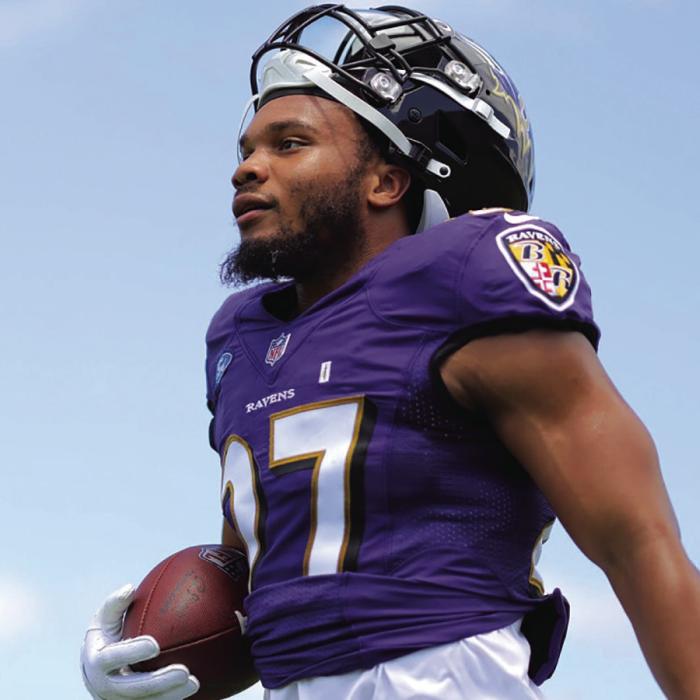 Dobbins Practicing With Ravens