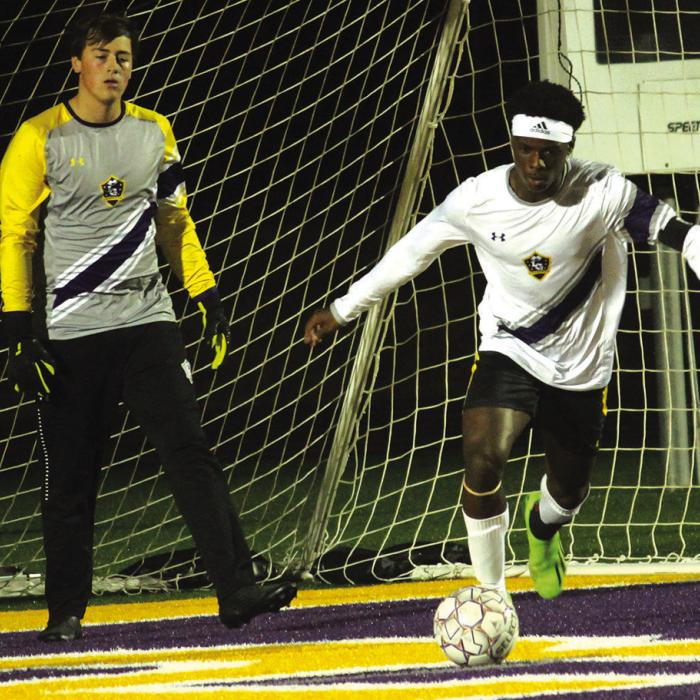 Goalie Will Bundick, left, and Phillip Arceneaux, right, lead a senior-laden Leps soccer team.