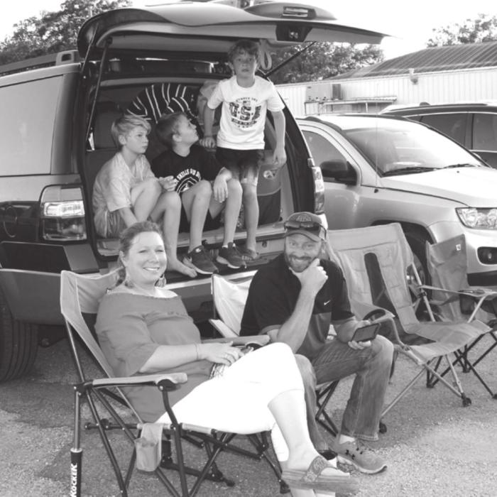 Big Crowd Shows Up for First Drive-in Movie Night