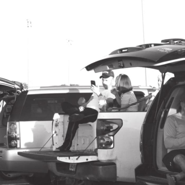 Big Crowd Shows Up for First Drive-in Movie Night