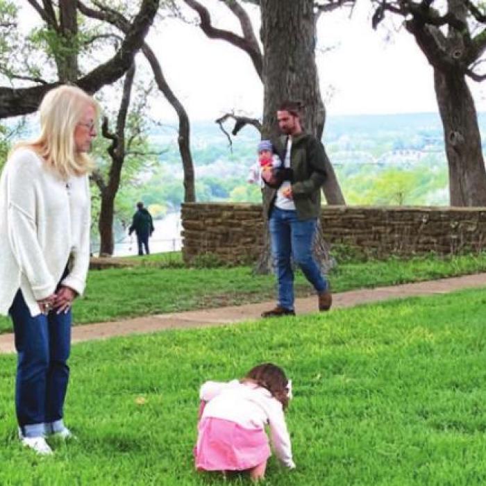 The egg hunt at the park will begin at 6:30 p.m. This is a shot from previous Easter hunt there.