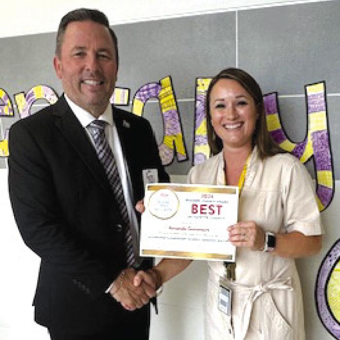 Amanda Gommert was named the best La Grange Elementary School Administrator.
