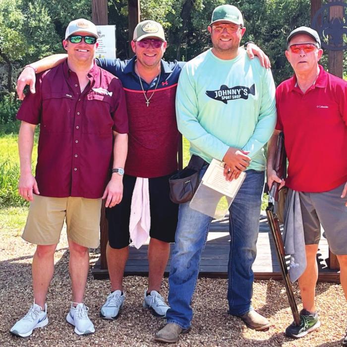 The winning team of the Sporting Clays Tournament at the Turtle S’Wing &amp; Shoot Tournament was Johnny’s Sport Shop. Shooters were Jake Luedecke, Andrew Webster, Armour Strunk, and David Webster.