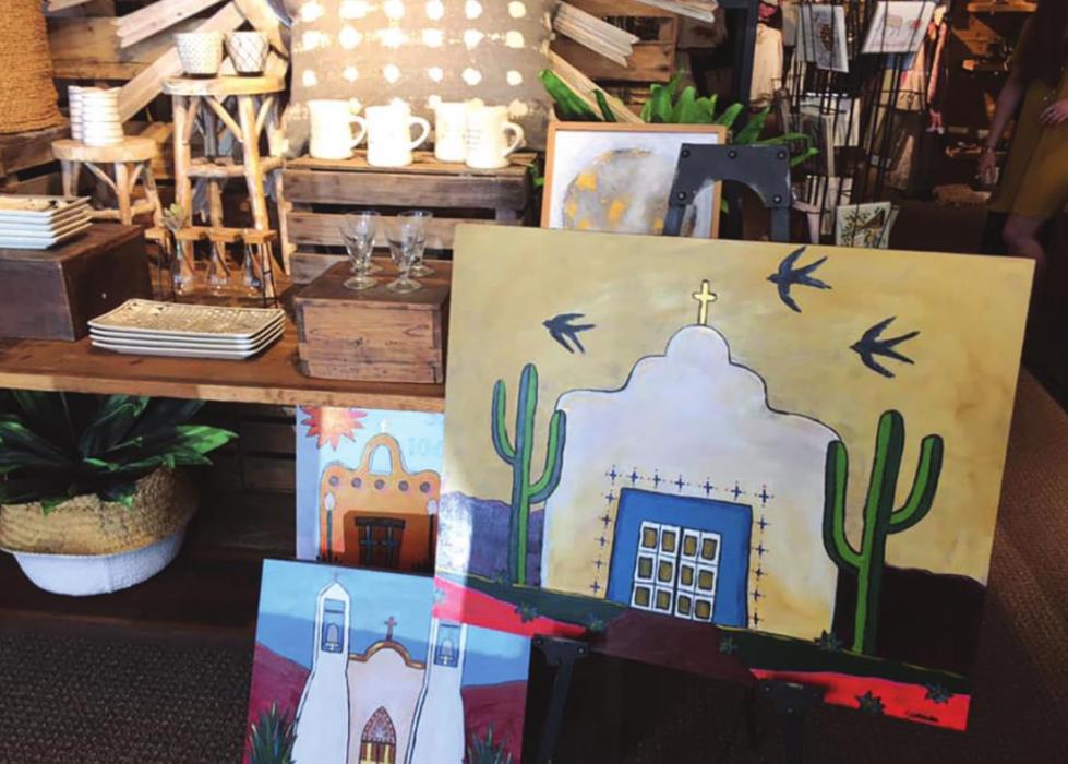 A sampling of the local art on display in downtown La Grange at various merchants.