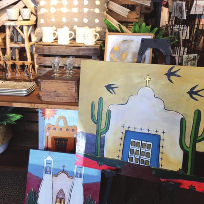 A sampling of the local art on display in downtown La Grange at various merchants.