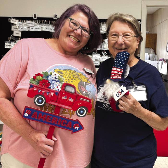 Deannie Crim called a recent bingo game along with Reigan Schultz from Schulenburg Family Fitness Center, and Mary Guenther was the lucky winner of these great blackout prizes.