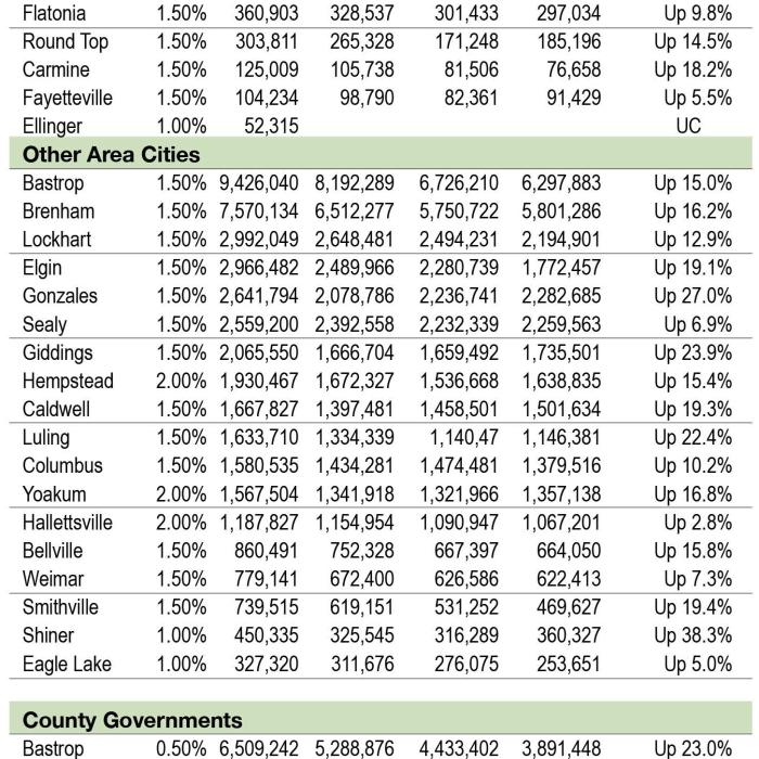 All of Fayette Co. Sees Sales Tax Gains in 2022