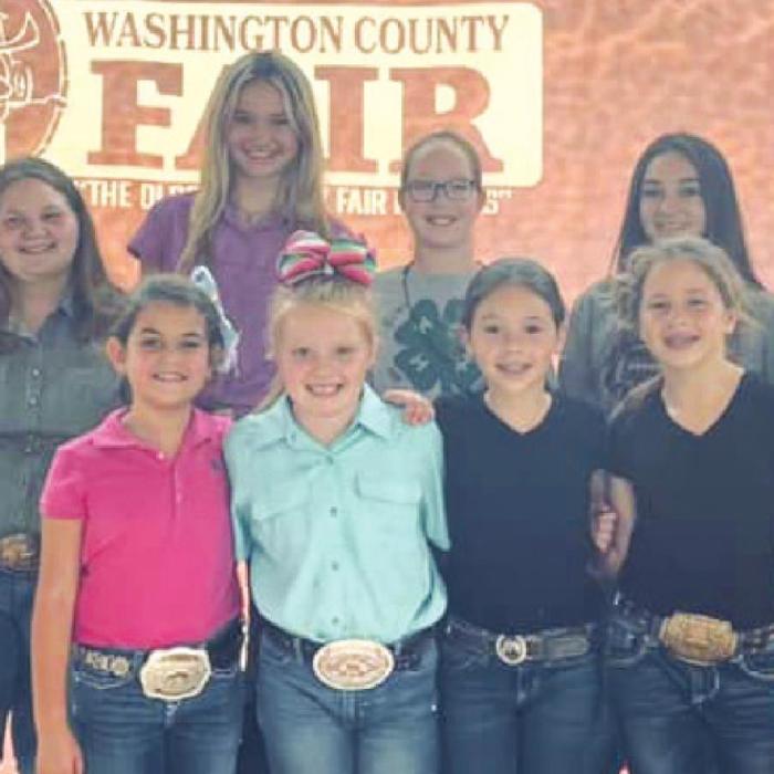 Pictured front from left is: Adalyn Carrales, Kaisley Janecka, Alexis Berckenhoff, and Addison Berckenhoff; back row: Tegan Sullivan, Brealey Nieto, Kaelan Freytag, Paige Carruthers, Karely Freytag, and Logan Poncik.