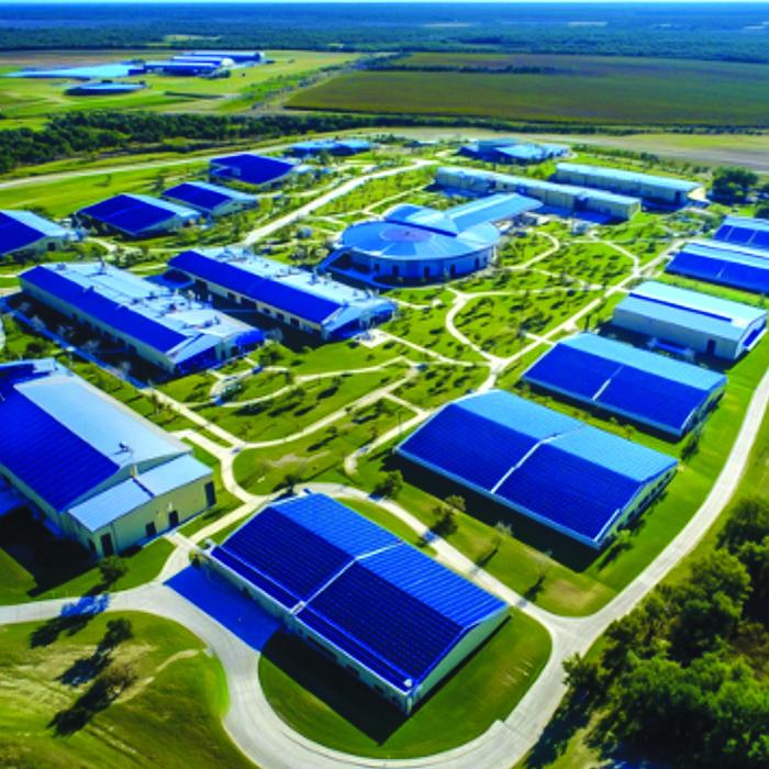 A group of developers called the Texas Film Corridor announced an official partnership with the City of Weimar to build a sprawling film production campus. A press release from the Texas Film Corridor included this rendering of what the campus might looks like.