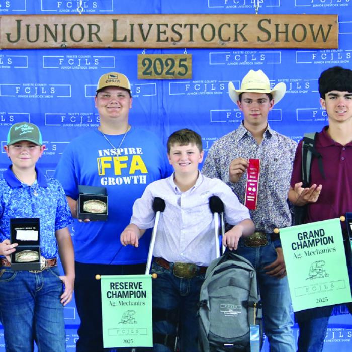 County Livestock Show Ag Mechanics Winners