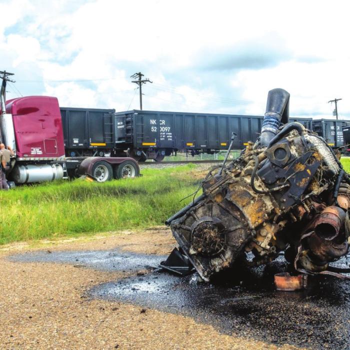 Man Dies When Train Strikes 18-Wheeler at Plum Crossing