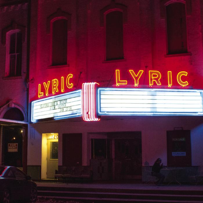 The stately exterior of Flatonia’s Lyric Theater.