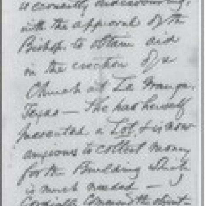 G. Shropshire recommendation letter, Bishop of New York, 1869.